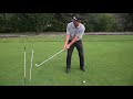 The swing plane gate drill with the alignment pro  golf training aid  golf swing  golf tips