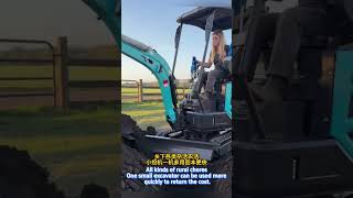 Multifunctional mini excavator capable of trenching and soil turning #digger #excavator