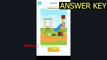 Brain Rush - Thinking Puzzle LEVEL 74 Find the treasure - Gameplay Walkthrough Android IOS