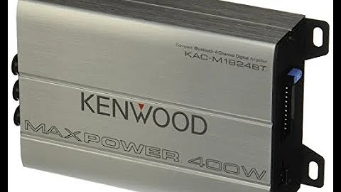 Kenwood 1177524 Compact Automotive/Marine Amplifier Class D Kac-M1824BT, 180W RMS, 400W PMPO