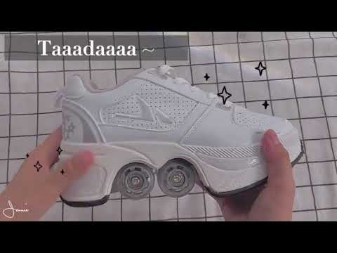 Video Giày patin 4 bánh gắp xếp thành giày thể thao Agloat... - youtube