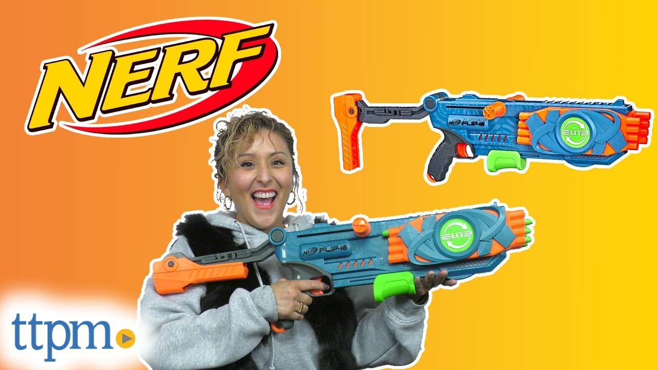 Nerf Elite 2.0 Flipshots Flip-16 Blaster, 16 Dart Barrels Flip, Kids Toy  for Boys and Girls with 16 Darts