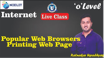 O Level || Introduction of Internet and WWW || M1-R5 || Chapter 05 || Part-1| Ratnakar Upadhyay