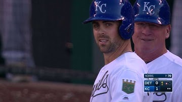 DET@KC: Merrifield drills an RBI triple to right