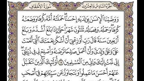 (١٠٢) رقم(٤٦)سورة الأحقاف تلاوة الشيخ وديع اليمني جزاه الله خيرا