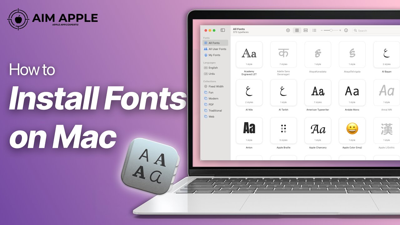 How to Install Fonts on a Mac | Aim Apple - YouTube