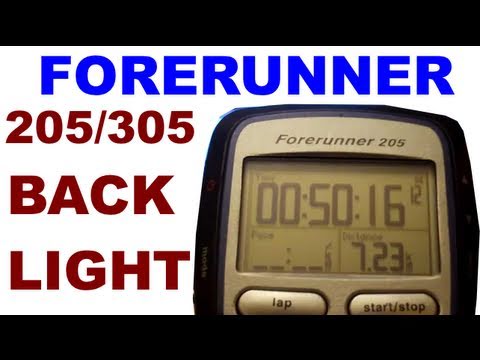 Garmin Forerunner 205/305 - Backlight Setting - Running in the Dark