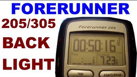 Garmin Forerunner 205/305 - Backlight Setting - Running in the Dark