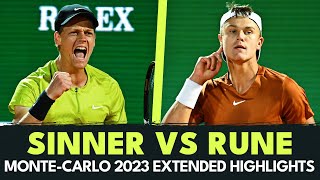 Jannik Sinner vs Holger Rune Thriller 🤩 | Monte-Carlo 2023 Extended Highlights