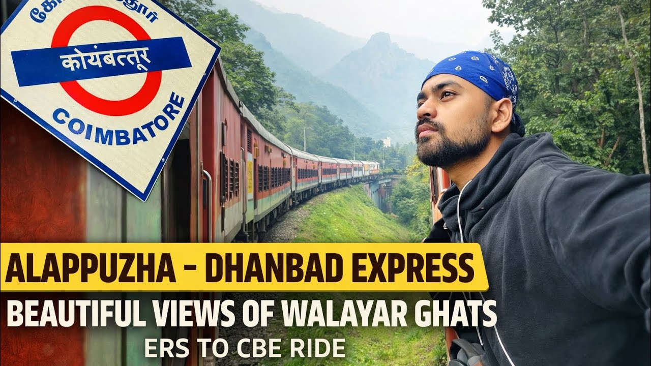 Alappuzha – Dhanbad Express | ERS to CBE | Stunning Walayar Ghats Views