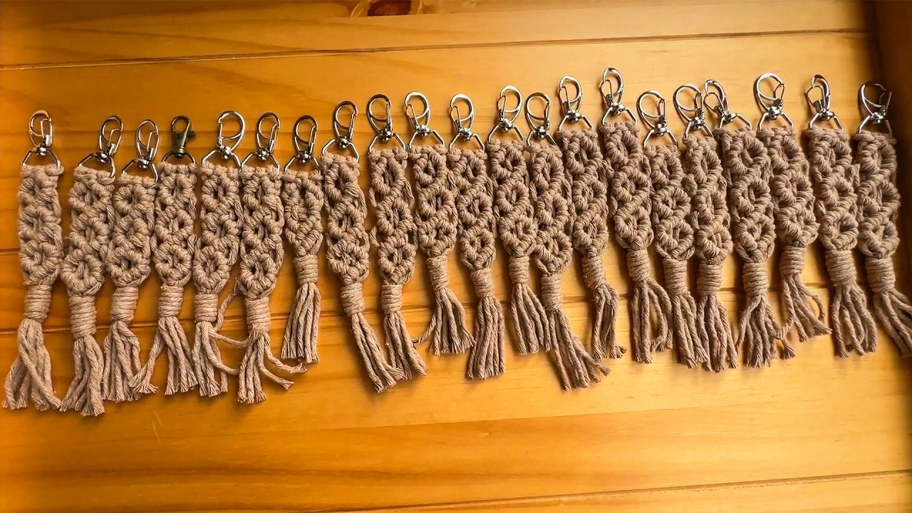 I made MACRAMÉ KEYCHAINS for 24 hours! - YouTube