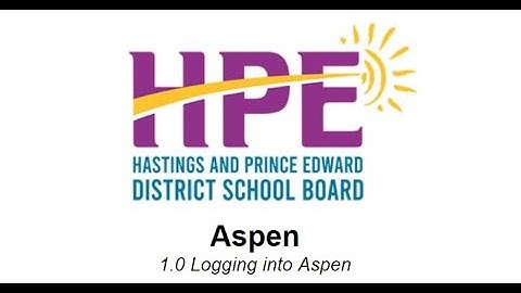 1.0 Logging into Aspen