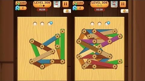 Screw Puzzle: Wood Nut & Bolt - Level 308