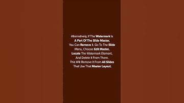 How to add and remove watermark in Google Slides?