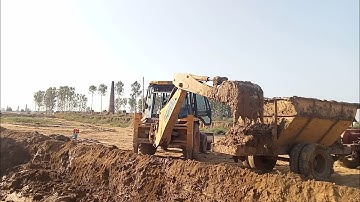Mahindra Arjun tractor mitti trolley loading jcb 3DX plus working loader  Mahindra tractor ki video