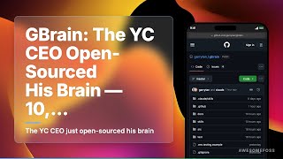 Gbrain The Yc Ceo Opensourced His Brain  10000 Files 3000 Dossiers