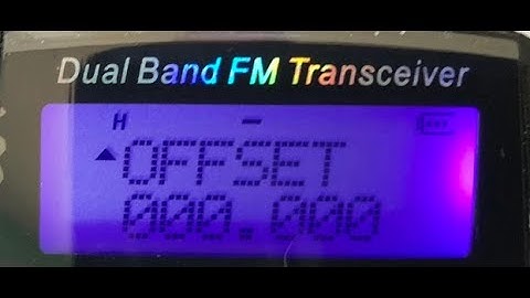 Turning off the offset on the Baofeng UV-5R