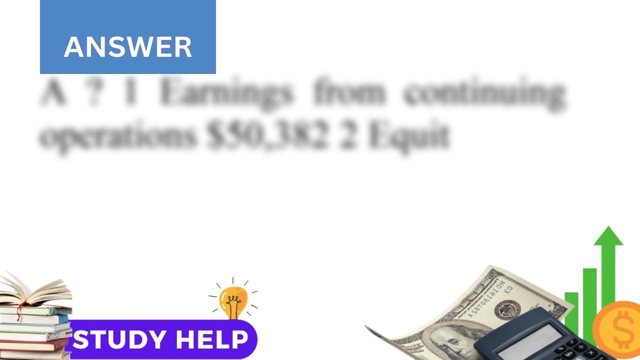 The Charter Company had a number of nonrecurring andor noncash components of income from continuing