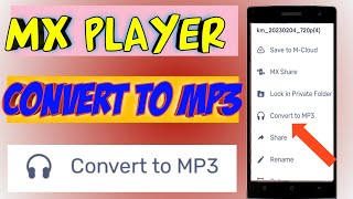 Mx Player video converter to MP3 || Mx player video audio 2023 || Mx player #mxplayer #video screenshot 4