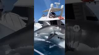 Shark attack on a yacht #ai #trending #funny #funnyvideo #viral