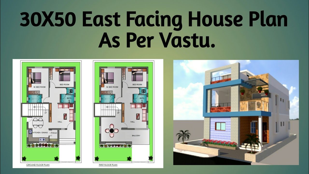  30x40  East  facing  house  plans  as per vastu  YouTube