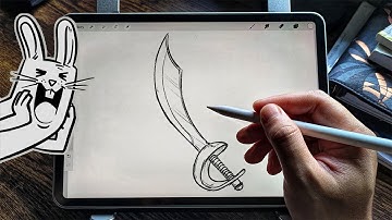 How to draw pirate cutlass sword 🏴‍☠️