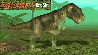 Играем в СИМУЛЯТОР ДИНОЗАВРА охотимся на динозавров мобильная игра - Tyrannosaurus Rex Sim 3D screenshot 2
