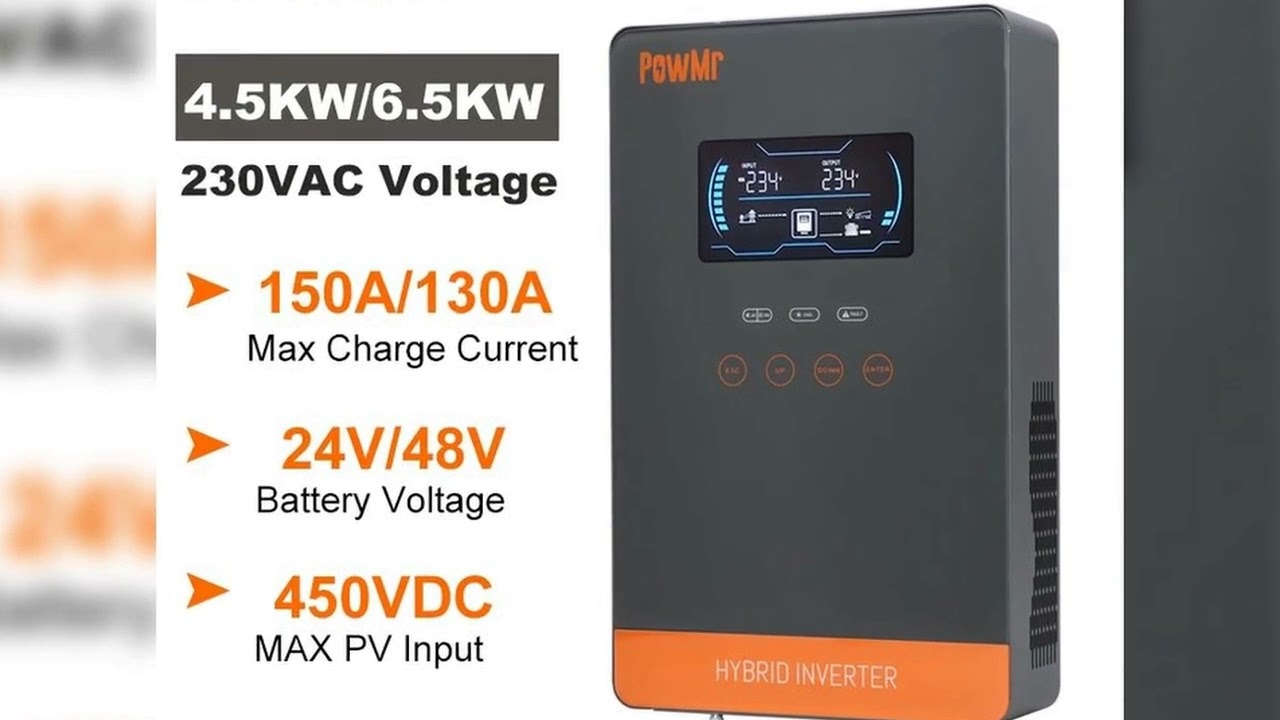 A must-have product! PowMr 4200W 6200W Hybrid Solar Inverter 24V 48V 230V Off On Grid Pure Sine Wa