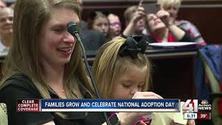 More than 20 children adopted at Johnson County Courthouse