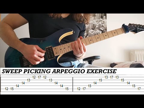 How to play Sweep Picking: Arpeggio Exercise (TAB)