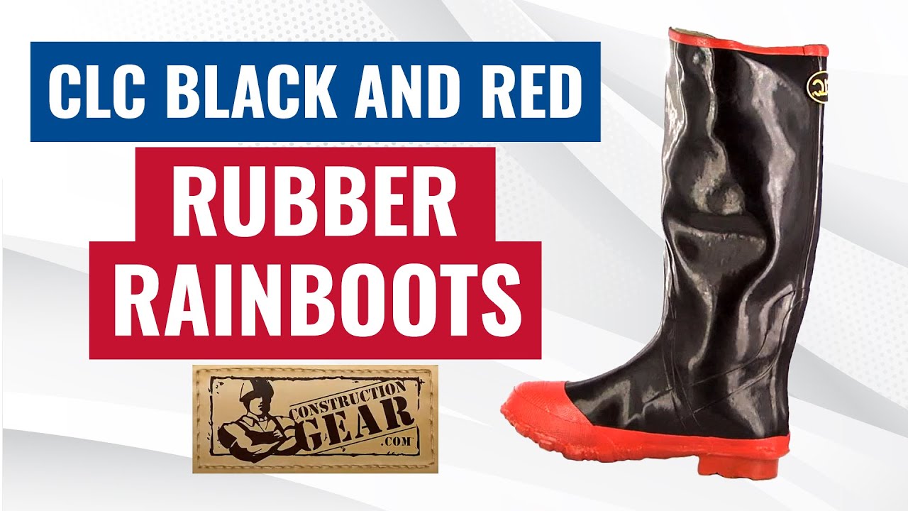 CLC Black and Red Rubber Rainboots