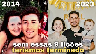 Desafiei a Dani a lembrar lições essenciais pro nosso relacionamento no aniversário de 9 anos juntos