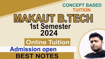 MAKAUT B.Tech 1st semester online tuition 2024 | B.Tech tuition in west bengal