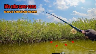 AYO KITA COBA‼️ EXPLORE WADUK SANGIRAN NGAWI  || mancing ikan nila di waduk sangiran ngawi