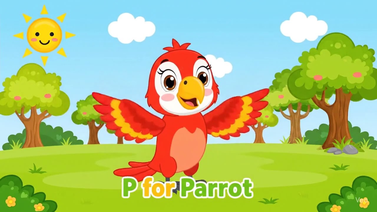 P for Parrot || abcd for kids || abcd song | 