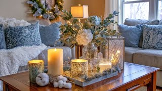Warm White & Dusty Blue Home Decor 2026 🩵 | Cozy Farmhouse Winter Styling with DIY Touches screenshot 1