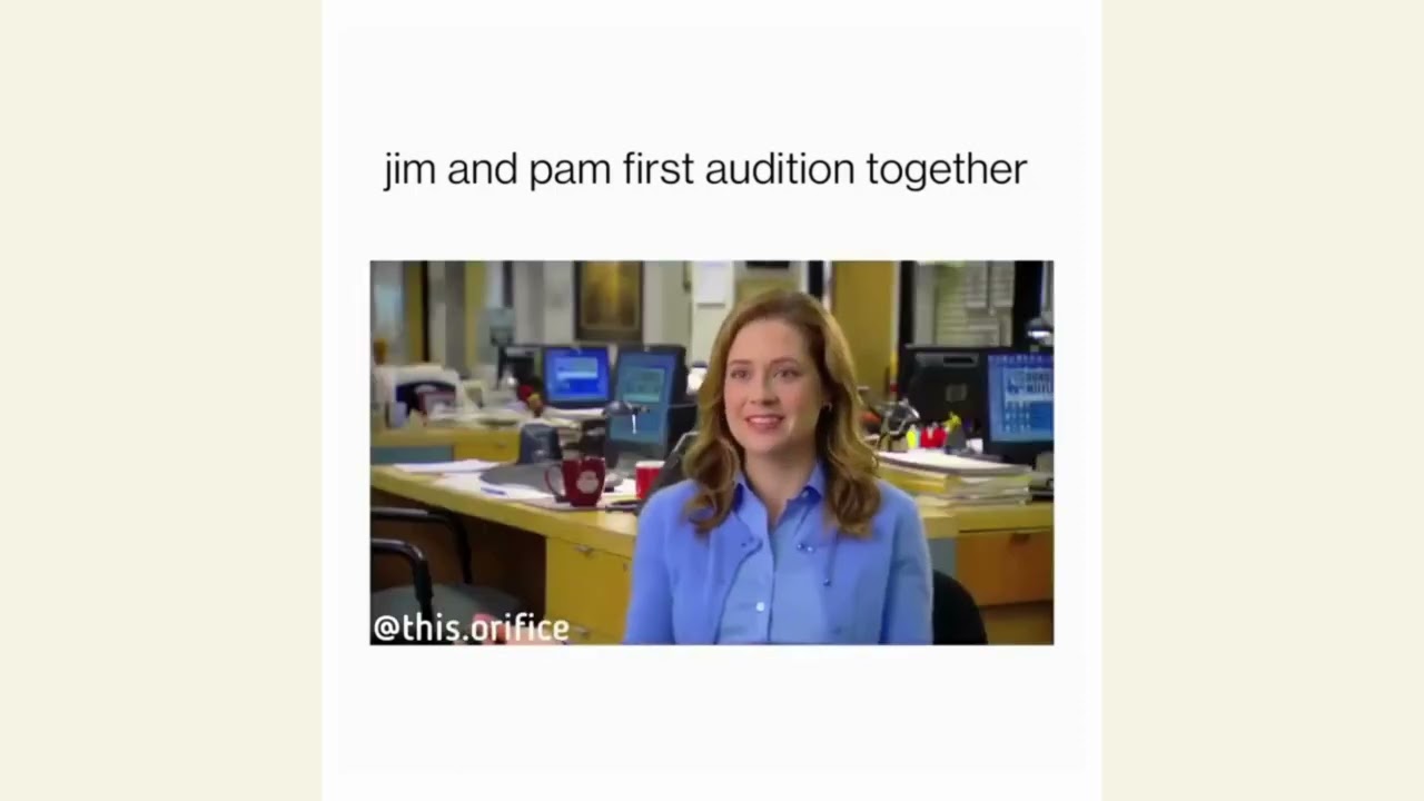 Jim And Pam First Audition Together 🥹 Sweet moment