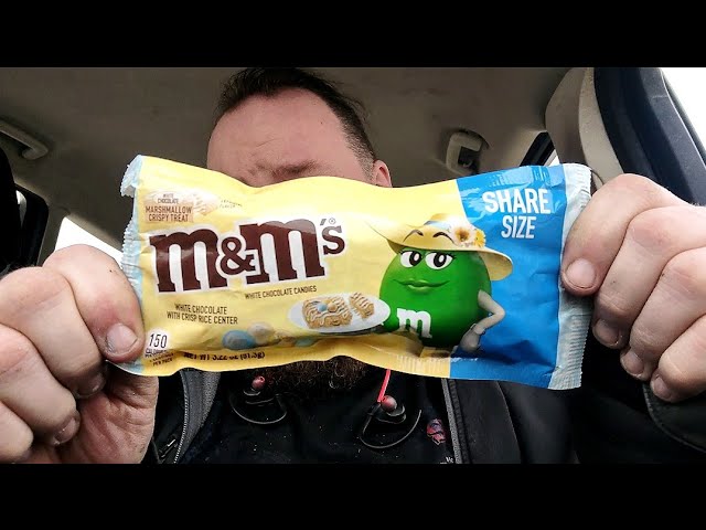 M&M'S White Chocolate Marshmallow Crispy Treat is the ultimate