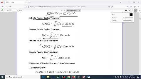 CSIR NET KSET 2023 Fourier transform Sine and Cosine transform