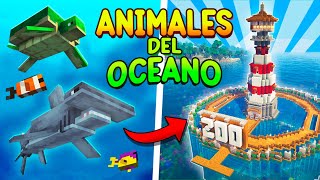 Construí un ZOOLÓGICO con ANIMALES del OCEANO en MINECRAFT