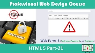 HTML 5 Bangla | (Web Form - B: Textbox Password Textarea) Part- 21