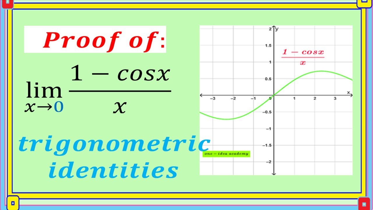 Proof Limit Of 1 cosx X As X Approaches 0 Using Trigonometric proof-limit-of-1-cosx-x-as-x-approaches-0-using-trigonometric