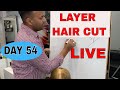 #LONGLAYEREDHAIR Layer Hair Cut Live Day 54