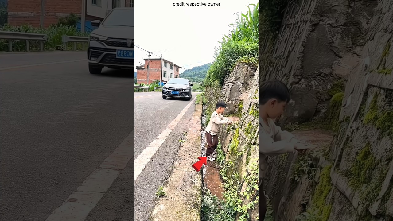 Little Boy Stuck in Drain — Then This Happened! 😲 #shorts #shortsfeed