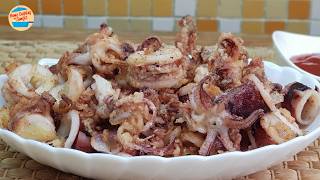 Crispy Deep Fried Squid | Double-fried Sotong Goreng With Tempura Flour