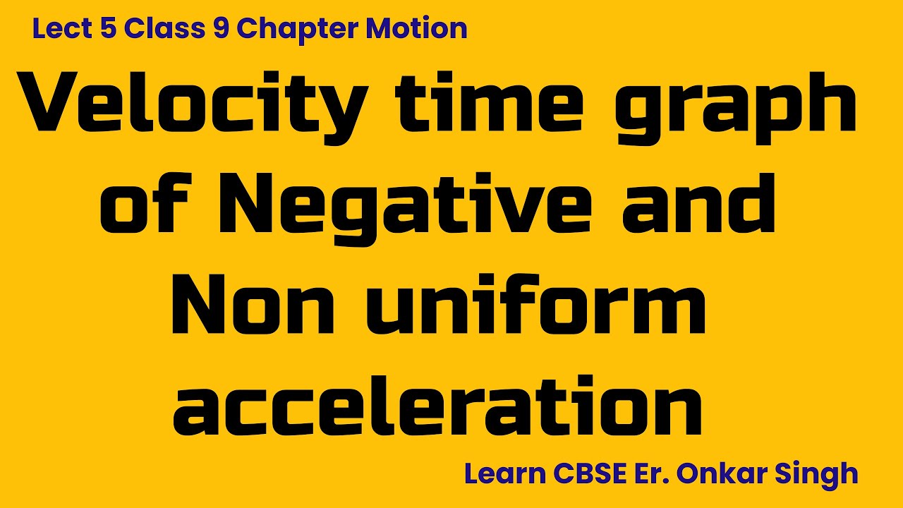 Velocity time graph of Negative and Non uniform acceleration Lect 5 ...