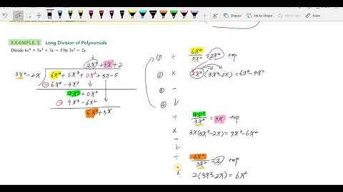 College Algebra: 3.3-1 Dividing Polynomials; Remainder and Factor Theorem