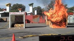 Home Fire Sprinkler Live Burn Demonstration by Las Vegas Fire Department