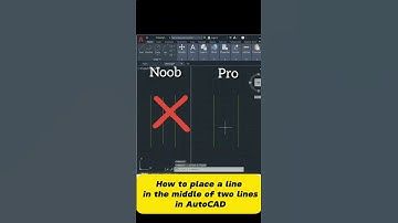 How to place a line in the middle of two lines in AutoCAD! #autocad #cad #autocad_tutorial