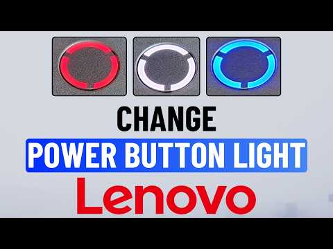 How to Change Lenovo Laptop Power Button Light Color (Red, Blue or White)